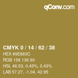 颜色代码: CMYK 0 / 14 / 62 / 38 | qconv.com
