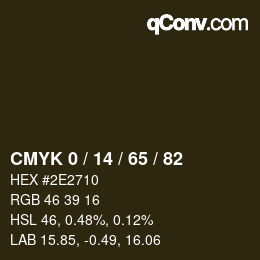 カラーコード: CMYK 0 / 14 / 65 / 82 | qconv.com