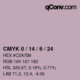 Color code: CMYK 0 / 14 / 6 / 24 | qconv.com