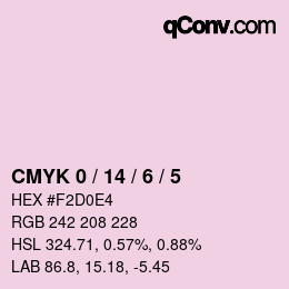 Código de color: CMYK 0 / 14 / 6 / 5 | qconv.com