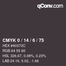 Color code: CMYK 0 / 14 / 6 / 75 | qconv.com