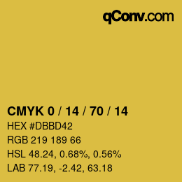 Color code: CMYK 0 / 14 / 70 / 14 | qconv.com