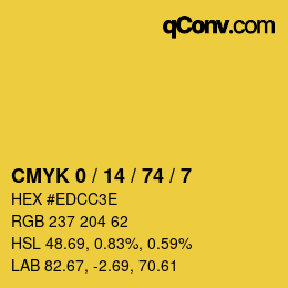 Color code: CMYK 0 / 14 / 74 / 7 | qconv.com