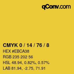 Color code: CMYK 0 / 14 / 76 / 8 | qconv.com