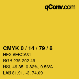 Color code: CMYK 0 / 14 / 79 / 8 | qconv.com