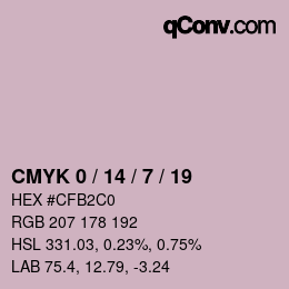 颜色代码: CMYK 0 / 14 / 7 / 19 | qconv.com