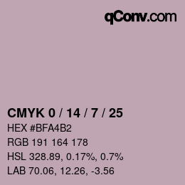 Color code: CMYK 0 / 14 / 7 / 25 | qconv.com