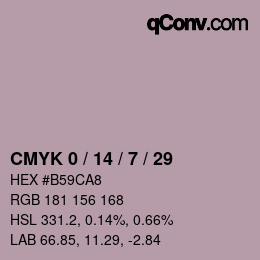 Color code: CMYK 0 / 14 / 7 / 29 | qconv.com