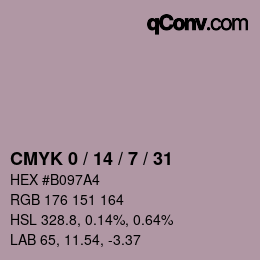 Color code: CMYK 0 / 14 / 7 / 31 | qconv.com