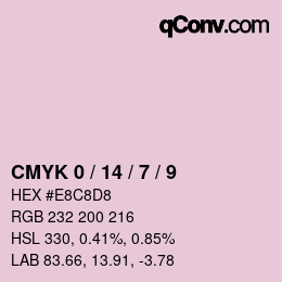 Color code: CMYK 0 / 14 / 7 / 9 | qconv.com