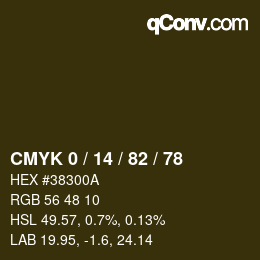 Color code: CMYK 0 / 14 / 82 / 78 | qconv.com