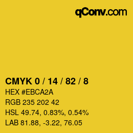 颜色代码: CMYK 0 / 14 / 82 / 8 | qconv.com