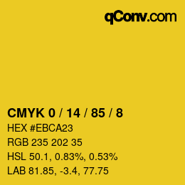 Color code: CMYK 0 / 14 / 85 / 8 | qconv.com