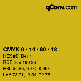 Color code: CMYK 0 / 14 / 89 / 18 | qconv.com