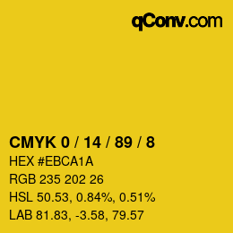 Color code: CMYK 0 / 14 / 89 / 8 | qconv.com