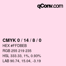 Color code: CMYK 0 / 14 / 8 / 0 | qconv.com