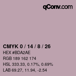 Color code: CMYK 0 / 14 / 8 / 26 | qconv.com