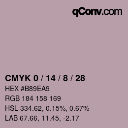 Color code: CMYK 0 / 14 / 8 / 28 | qconv.com