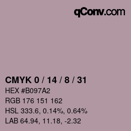 Color code: CMYK 0 / 14 / 8 / 31 | qconv.com