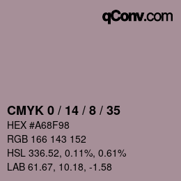 颜色代码: CMYK 0 / 14 / 8 / 35 | qconv.com