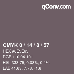 Color code: CMYK 0 / 14 / 8 / 57 | qconv.com