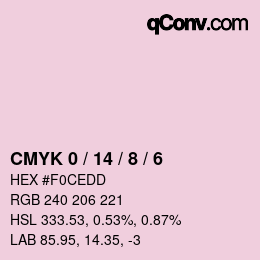 Color code: CMYK 0 / 14 / 8 / 6 | qconv.com