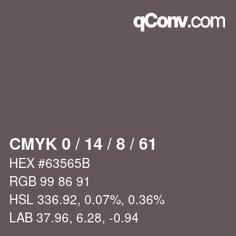 Color code: CMYK 0 / 14 / 8 / 61 | qconv.com
