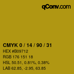 Color code: CMYK 0 / 14 / 90 / 31 | qconv.com