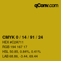 Color code: CMYK 0 / 14 / 91 / 24 | qconv.com