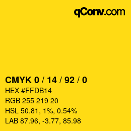 Color code: CMYK 0 / 14 / 92 / 0 | qconv.com