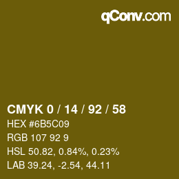 Color code: CMYK 0 / 14 / 92 / 58 | qconv.com