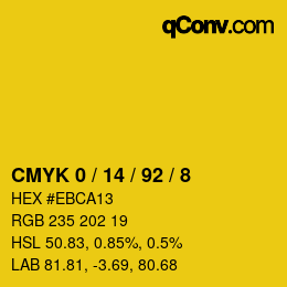 Color code: CMYK 0 / 14 / 92 / 8 | qconv.com