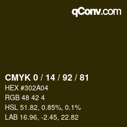 Color code: CMYK 0 / 14 / 92 / 81 | qconv.com