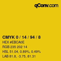 Color code: CMYK 0 / 14 / 94 / 8 | qconv.com