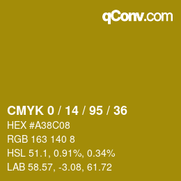 Color code: CMYK 0 / 14 / 95 / 36 | qconv.com