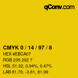 Color code: CMYK 0 / 14 / 97 / 8 | qconv.com