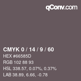 Color code: CMYK 0 / 14 / 9 / 60 | qconv.com