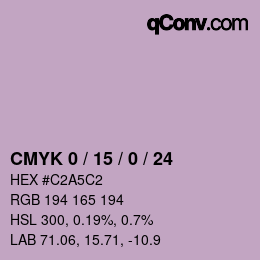 Color code: CMYK 0 / 15 / 0 / 24 | qconv.com