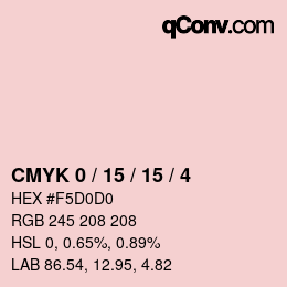 Color code: CMYK 0 / 15 / 15 / 4 | qconv.com