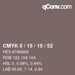 Color code: CMYK 0 / 15 / 15 / 52 | qconv.com