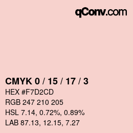 Color code: CMYK 0 / 15 / 17 / 3 | qconv.com