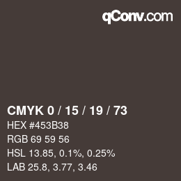 颜色代码: CMYK 0 / 15 / 19 / 73 | qconv.com