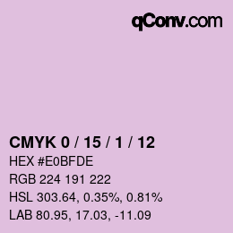 Color code: CMYK 0 / 15 / 1 / 12 | qconv.com