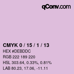 颜色代码: CMYK 0 / 15 / 1 / 13 | qconv.com