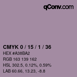 Color code: CMYK 0 / 15 / 1 / 36 | qconv.com