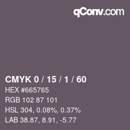 カラーコード: CMYK 0 / 15 / 1 / 60 | qconv.com