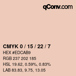 Color code: CMYK 0 / 15 / 22 / 7 | qconv.com