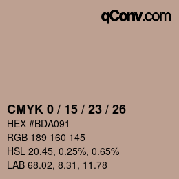 Color code: CMYK 0 / 15 / 23 / 26 | qconv.com