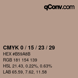 カラーコード: CMYK 0 / 15 / 23 / 29 | qconv.com