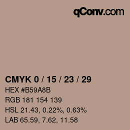 カラーコード: CMYK 0 / 15 / 23 / 29 | qconv.com